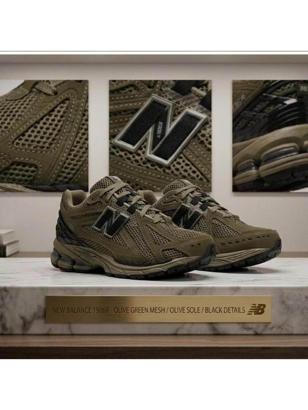 Size 8.5 Men's, New Balance 1906R Olive Black, New In Box